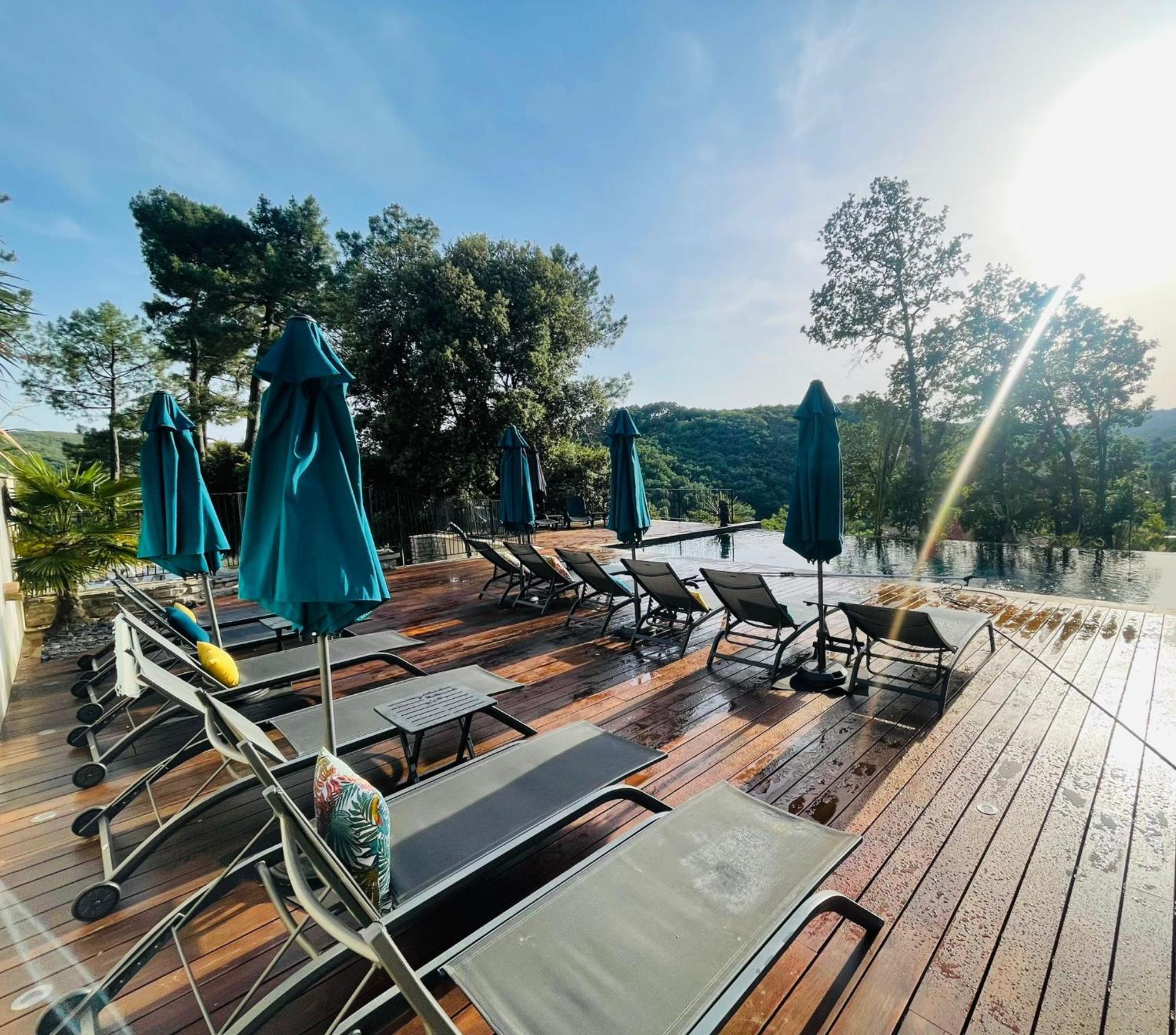 "Les Hauts Du Marquet" - Meuble De Tourisme 5 Etoiles - Gite De Groupe 15 Personnes En Cevennes - Piscine A Debordement - Balneo - Sauna - Nature Saint Jean du Pin Eksteriør billede